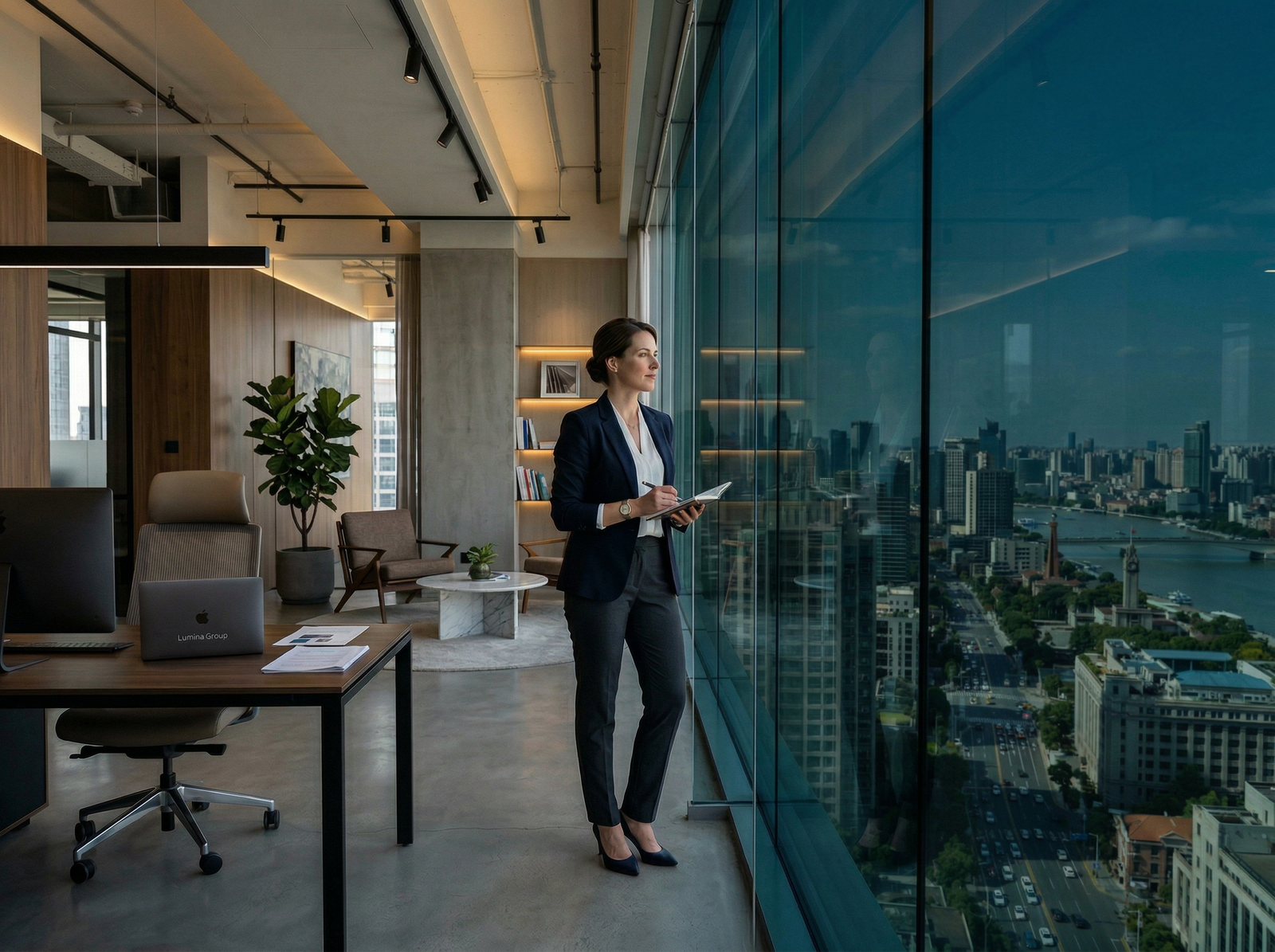 Tinted glass — person still visible, privacy achieved